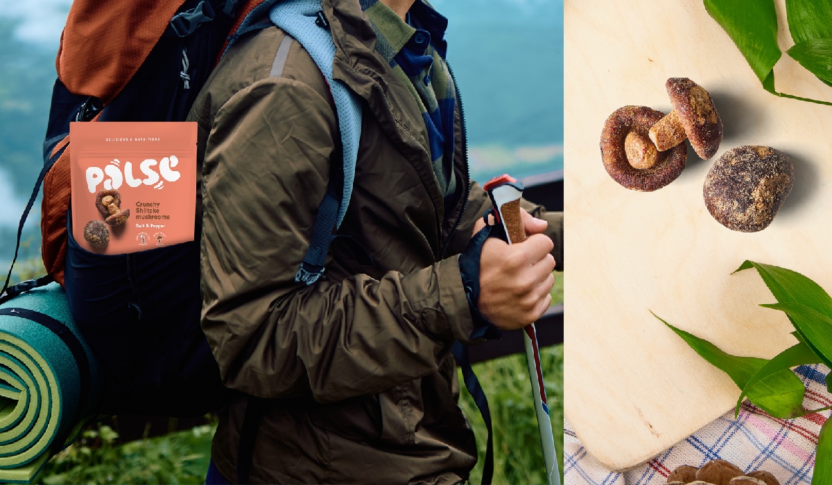 Palse snack shiitake mushrooms, σε σάκο ορειβάτη